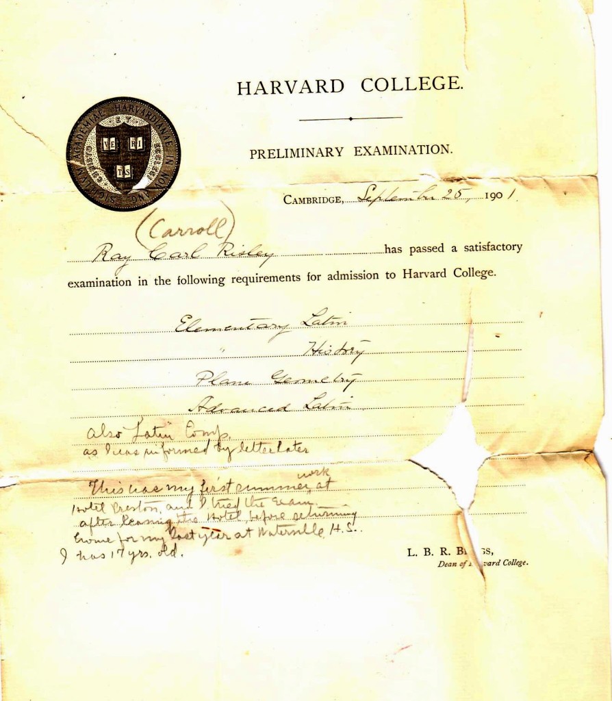 It would be two years (1903) before he was able to enter the class of '07.