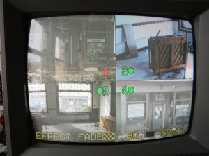 Preview monitor. Gagnon's video is in the lower right, Camera 4.