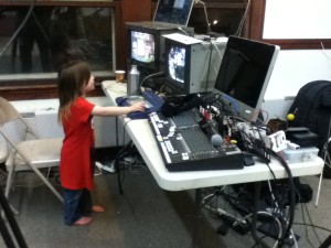 Errol running the switcher.