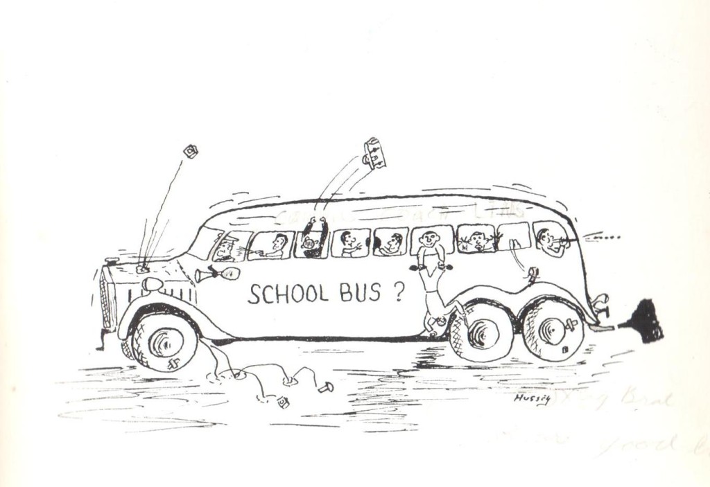 1952 Yearbook illustration by Tony Hussey.